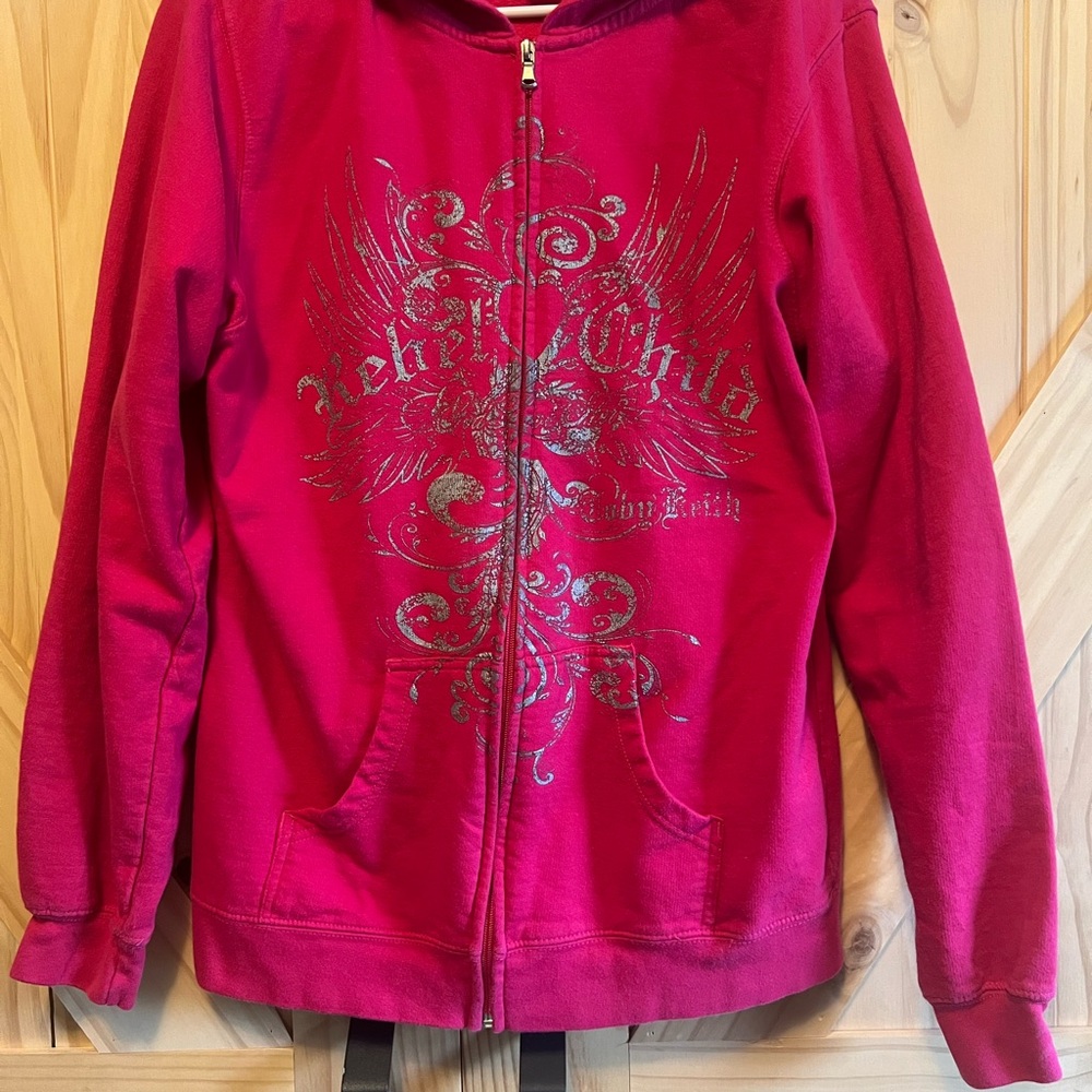 Pink Toby Keith Western Hoodie Sweatshirt with Embroidered Design